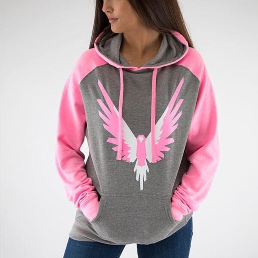 Maverick Pink & Grey Hoodie - Size S